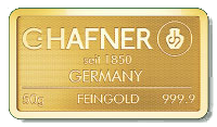 50g Goldbarren C.Hafner 999,9 Feingold