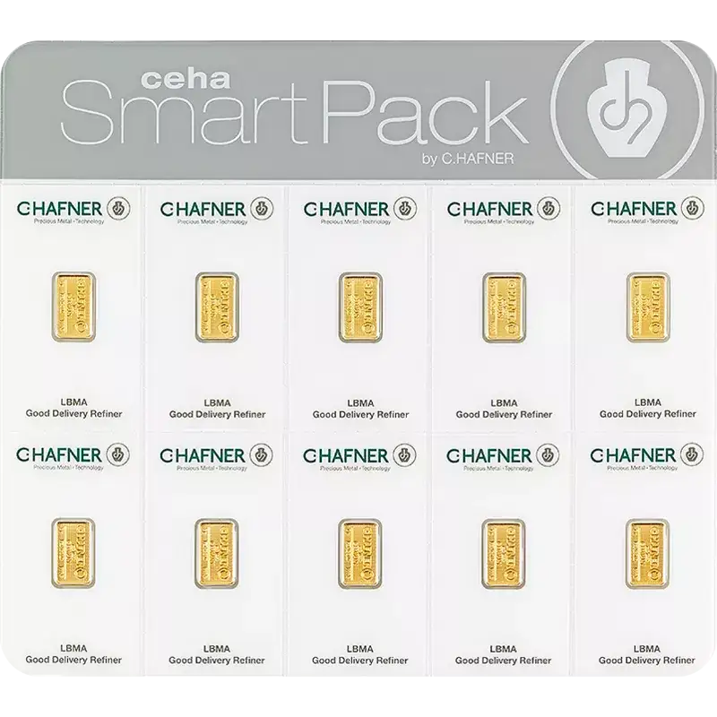C.Hafner SmartPack, 10 × 1g Goldbarren, 999,9 Feingold