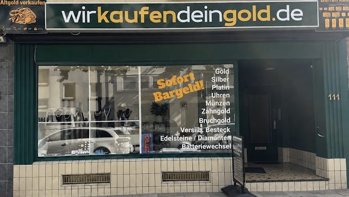 Ladengeschäft von wirkaufendeingold.de in der Admiralstraße 111 in Bremen-Findorff
