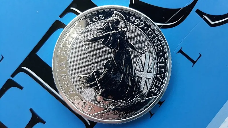 Britannia Goldmünze, 1 oz: Britannia 1 oz Silber (2021)