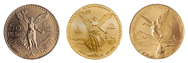 Centenario Goldmünze, 37,5 g: Centenario und Libertad Goldmünzen