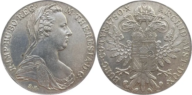 Maria-Theresien-Taler Silbermünze, 23,39 g: Maria-Theresien-Taler 1780