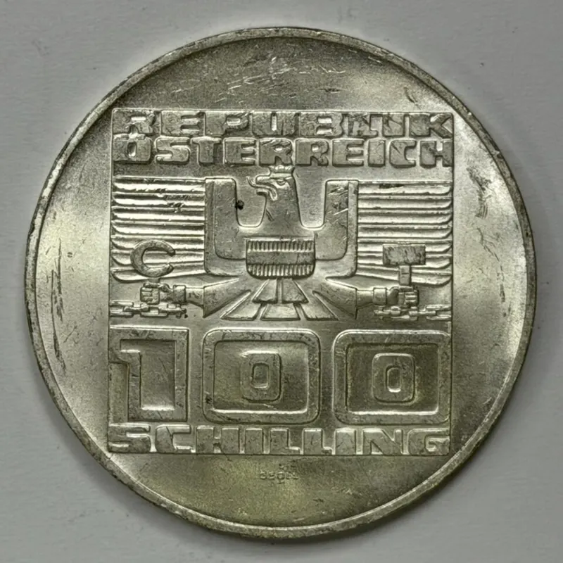 Schilling Österreich Silbermünze, 15,36 g: 100 Schilling Silbermünze