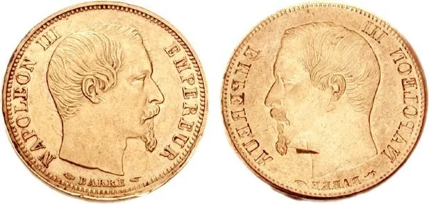 10 Francs Napoleon Goldmünze, 10 Francs