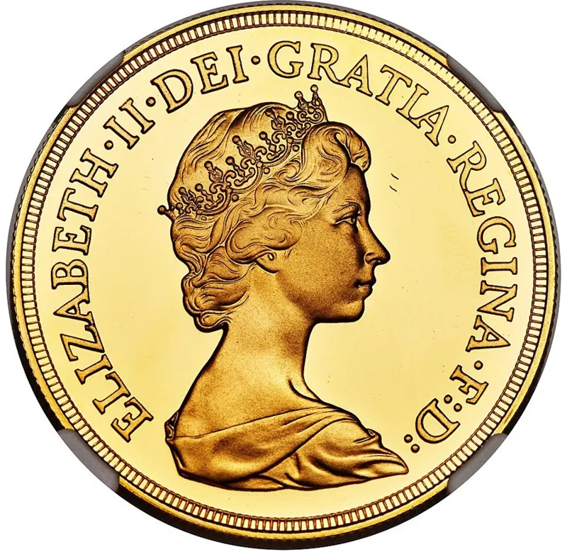 Five Pounds Gold Goldmünze, 5 Pfund