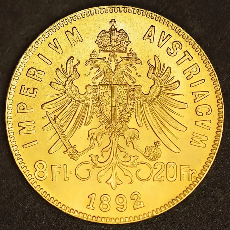 8 Florin Österreich Goldmünze, 8 Florin