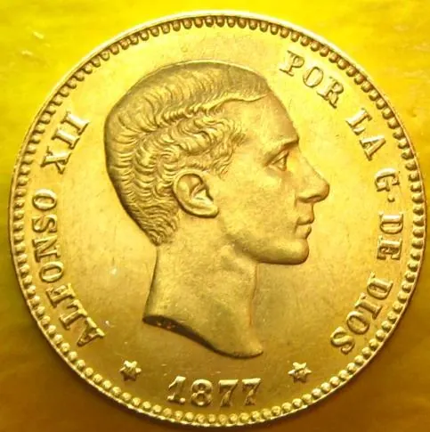 25 Pesetas Gold Goldmünze, 25 Pesetas