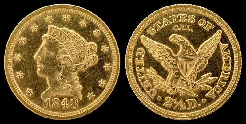 Quarter Eagle Liberty Goldmünze, 2,5 Dollar