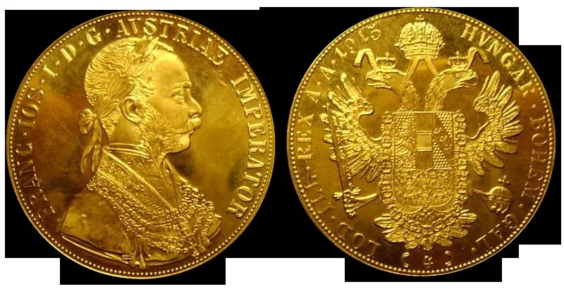 4 Dukaten Österreich Goldmünze, 4 Dukaten