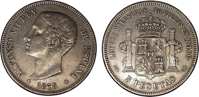 5 Pesetas Duro Silbermünze, 5 Pesetas