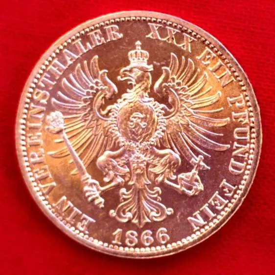 Vereinstaler Preußen Silbermünze, 1 Taler
