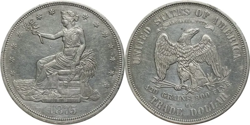 Trade Dollar USA Silbermünze, 1 Trade Dollar