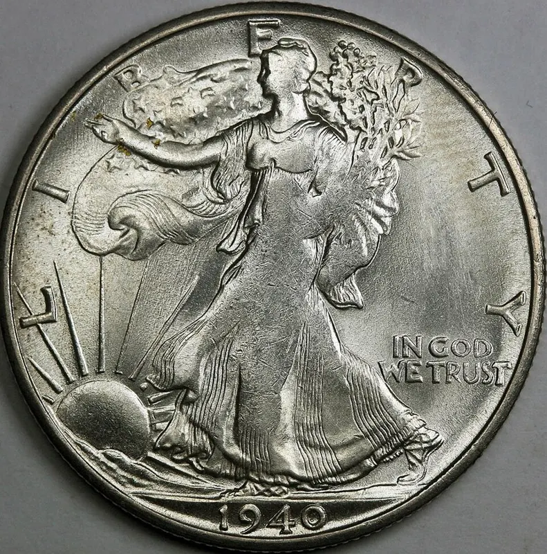 Walking Liberty Half Dollar Silbermünze, 1/2 Dollar