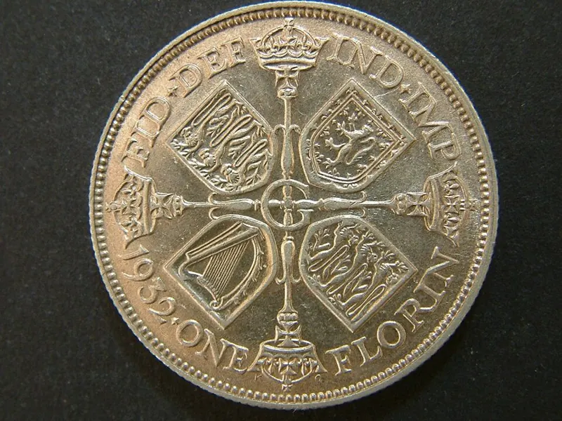 Florin Großbritannien Silbermünze, Florin