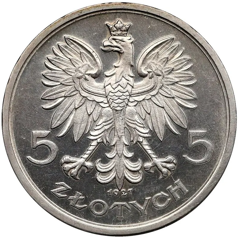 5 Zlotych Polen Silber Silbermünze, 5 Zlotych