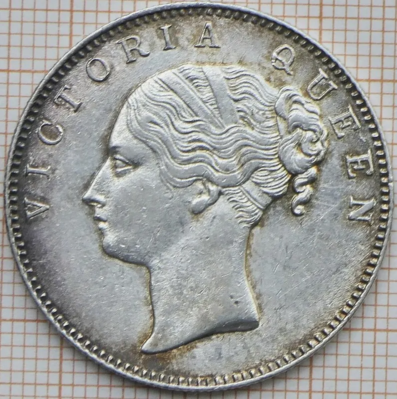 Rupee Britisch-Indien Silbermünze, 1 Rupee