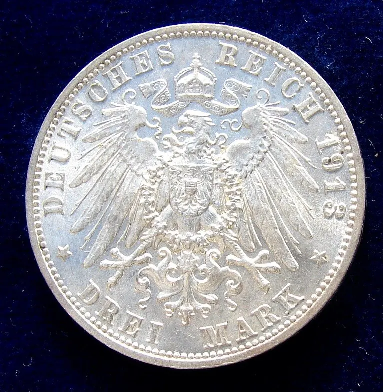 3 Mark Kaiserreich Silbermünze, 3 Mark