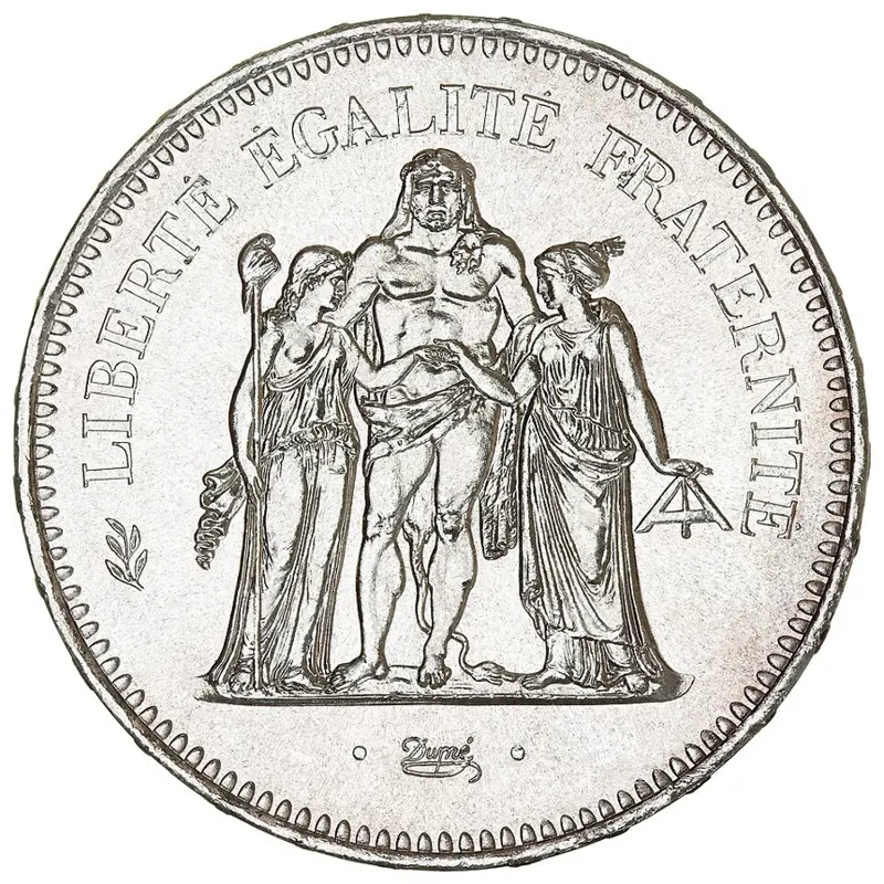 50 Francs Hercule Silbermünze, 50 Francs