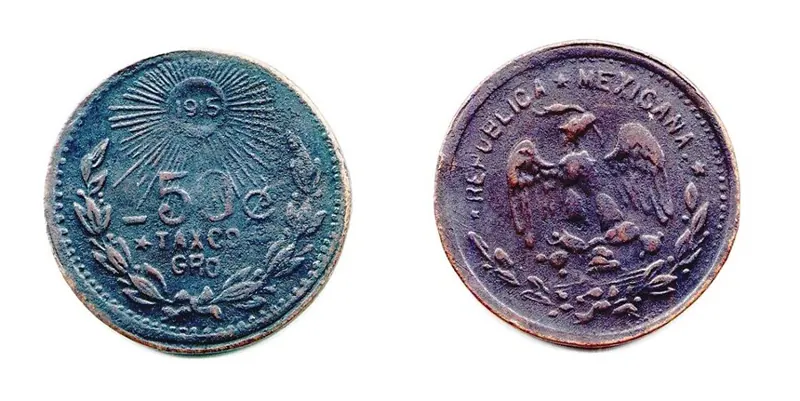 50 Centavos Mexiko Silbermünze, 50 Centavos