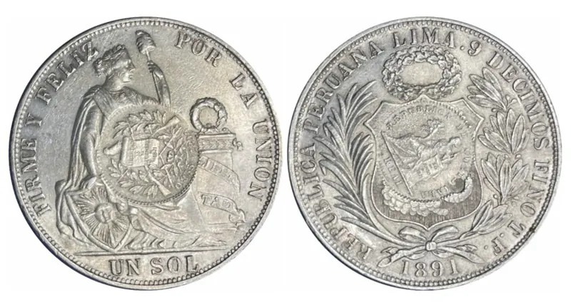 Peso Guatemala Silbermünze, 1 Peso