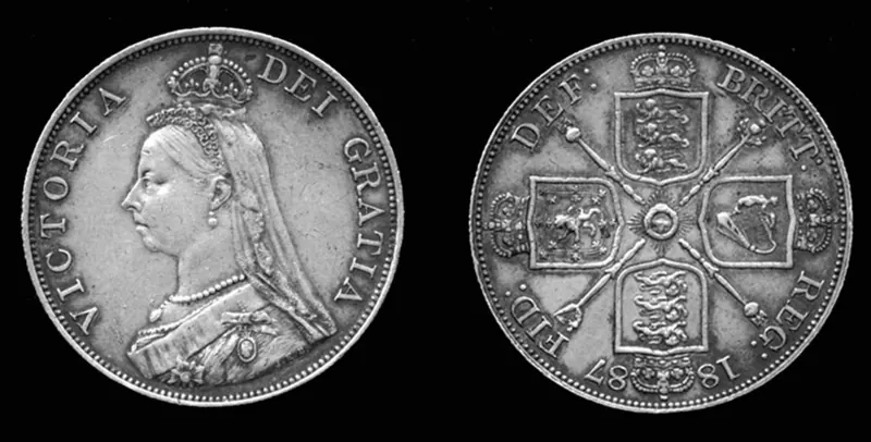 Double Florin Silbermünze, Double Florin